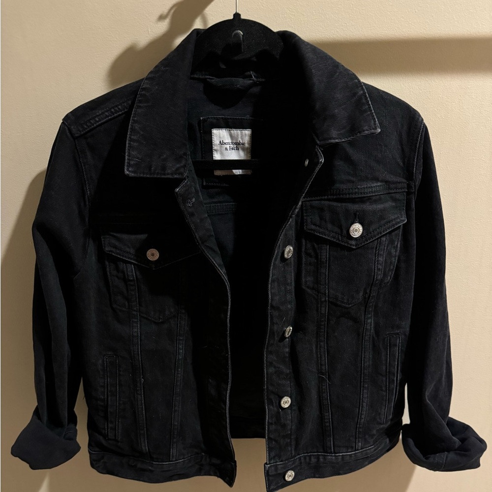 Abercrombie and Fitch black jean jacket
